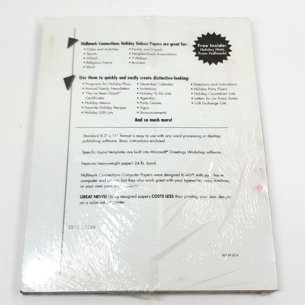 Hallmark Connections Holiday Designed Paper Bundle of 2 pkgs 50 sheets each